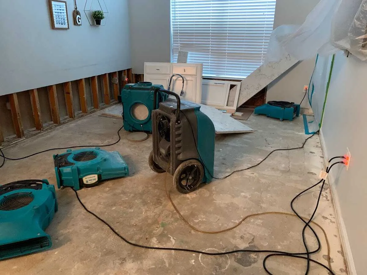 Dehumidifier in flood-cut room for Water Extraction & Removal in Trumann